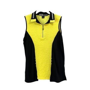 Jamie Sadock color block crinkle sleeveless top Size M golf pickle ball tennis‎